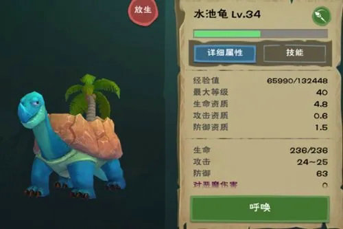 创造与魔法5级龟吃什么