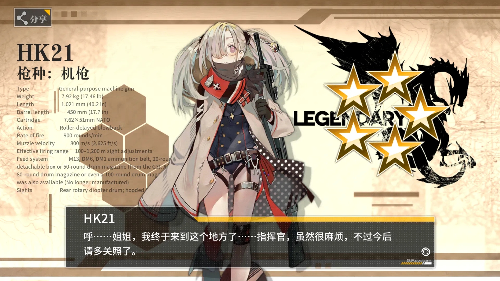 少女前线hk21值得练吗 hk21强度如何