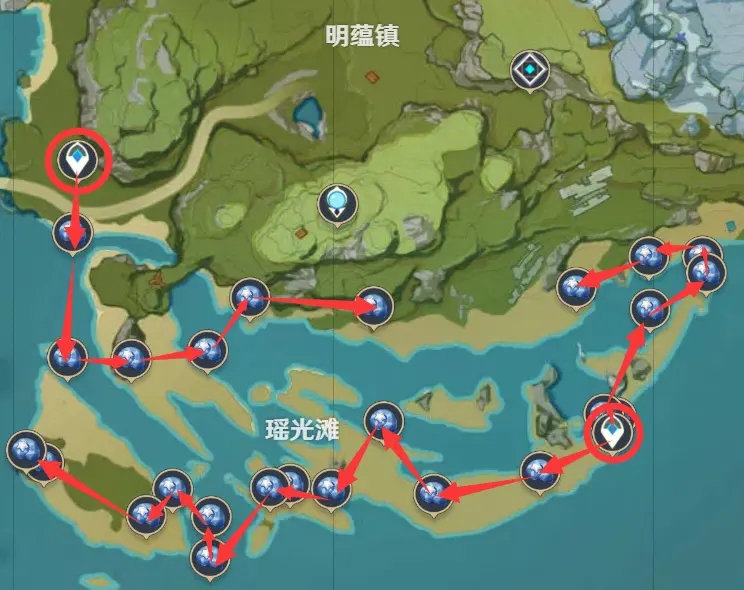 原神星螺分布在哪里 星螺采集路线 原神星螺分布在哪里 星螺采集路线