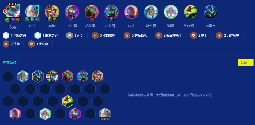 金铲铲之战s15司令战队九五怎么玩