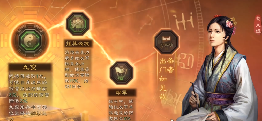 三国志战略版蔡文姬用什么兵书