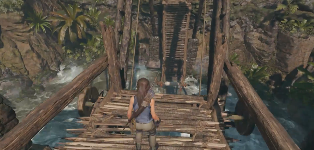 古墓丽影崛起怎么过独木桥