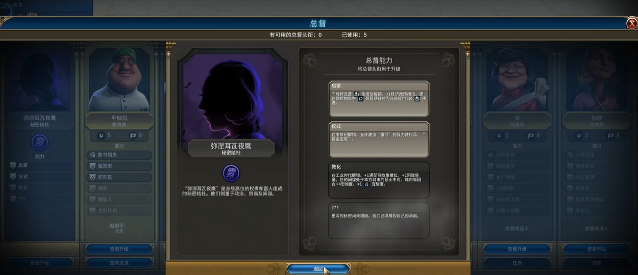 文明6夜莺结社有什么效果
