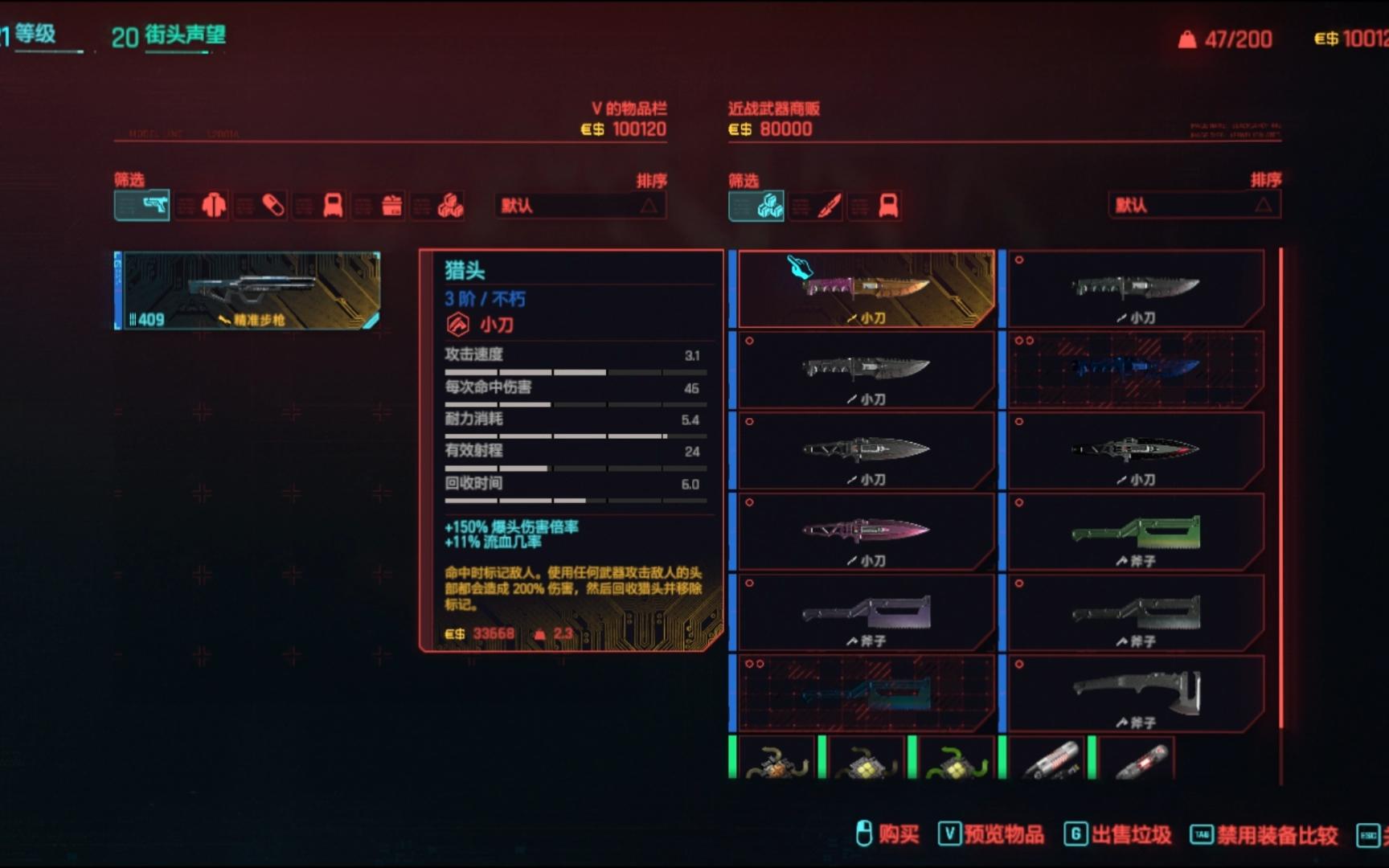 赛博朋克2077推荐售卖什么武器 赛博朋克2077推荐售卖什么武器